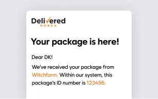 Step 3 – Domestic shipping in Korea screen